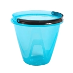 Ведро 10 л Лайт прозрачное (голубой цвет)