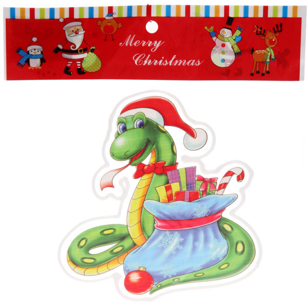 Наклейка на стекло «Змея загадка» 20*20 см