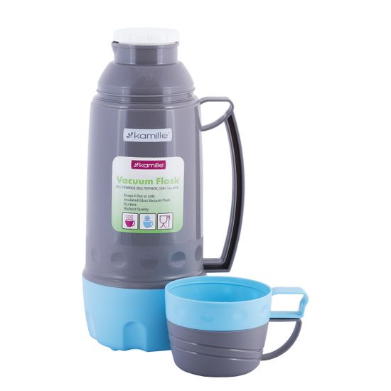 Термос 1 л. со стеклянной колбой Kamille KM 2080 пластиковый корпус