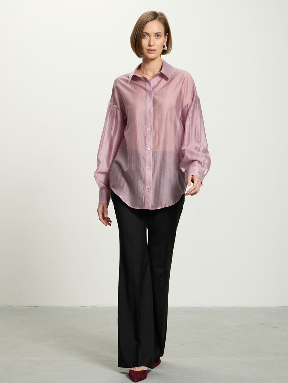 Рубашка Барокко сиреневый шифон