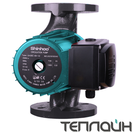 Циркуляционный центробежный насос с «мокрым» ротором Shinhoo BASIC 40-12SF 3x380V фланцевый