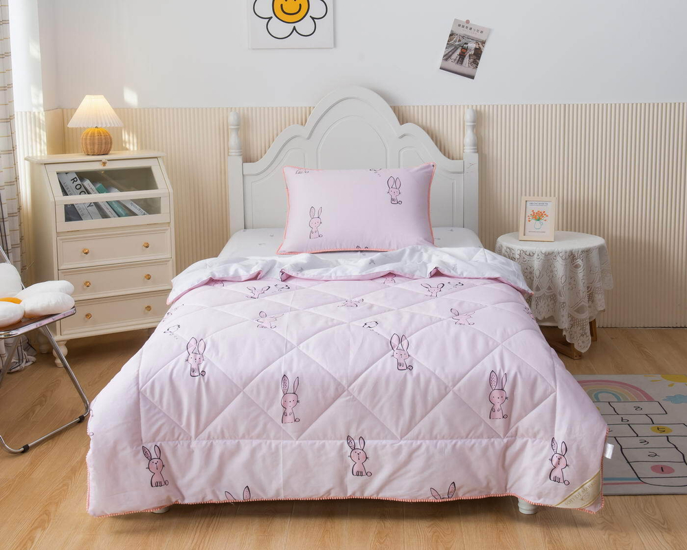 Детское постельное белье 1.5 спальное Sofi De MarkO Зайчонок розовое