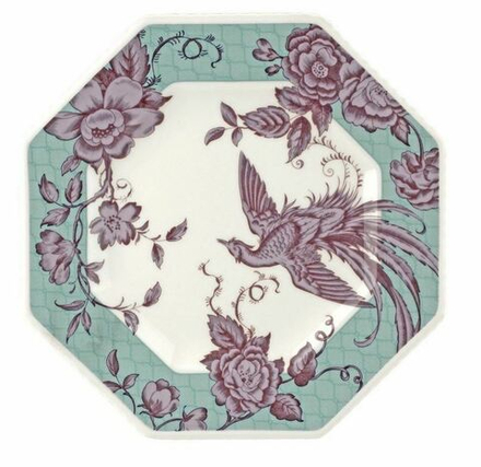 Spode - Восьмиугольная тарелка Kingsley Teal, 24 см, спод для завтрака / артикул   KINTE83090  / GTIN 00799300