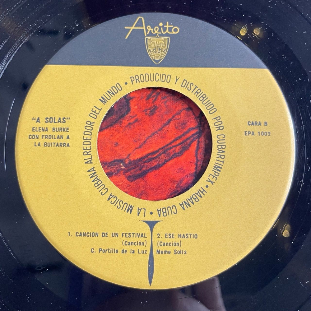 Винтажная виниловая пластинка LP Elena Burke A Solas (Cuba Куба 1962) 7 дюймов, 45 RPM, Single