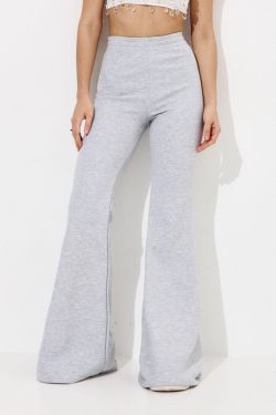 Джоггеры клеш цвета серый меланж