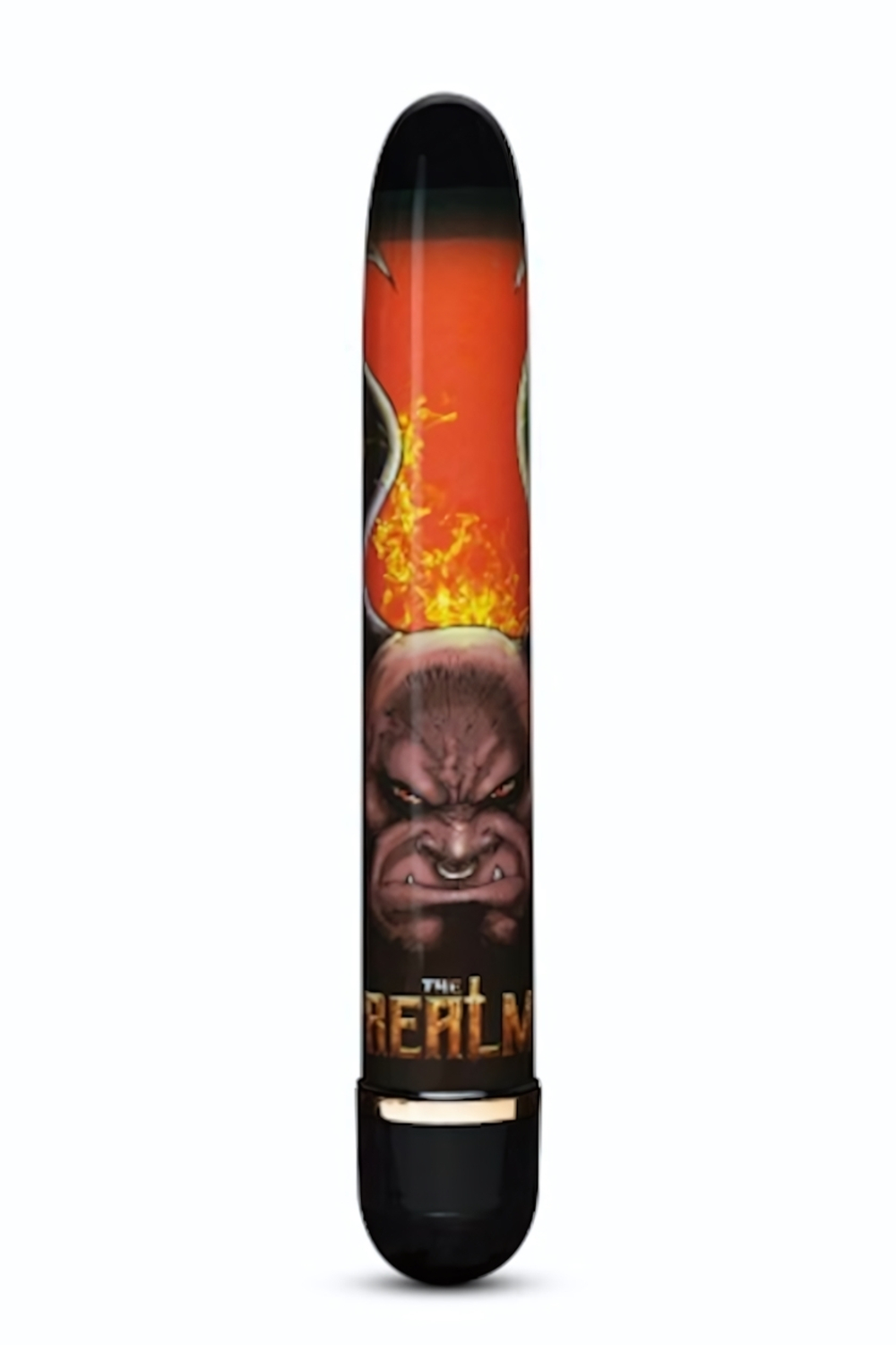 Классический вибратор Minotaur - 17,7 см. (Цвет: черный)