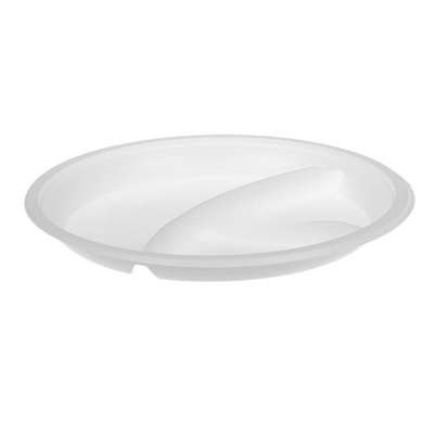 Тарелка D210 (3-секц.) ПС белая (100/1200 шт.) Диапазон