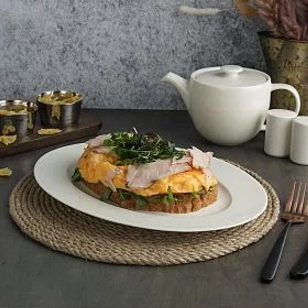 Блюдо овальное 30см, фарфор "NOBLE" серия "Fine Plus"