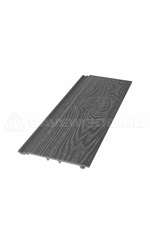 Cайдинг из ДПК SW Cedrus, тангенциальный распил. Цвет графит.