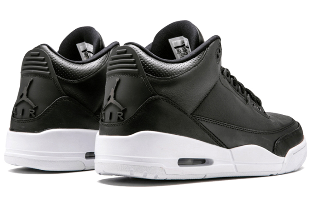 Jordan Air Jordan 3 Retro Cyber Monday (2016) Big Devil shock absorption non-slip mid-top retro basketball shoes men's black and white