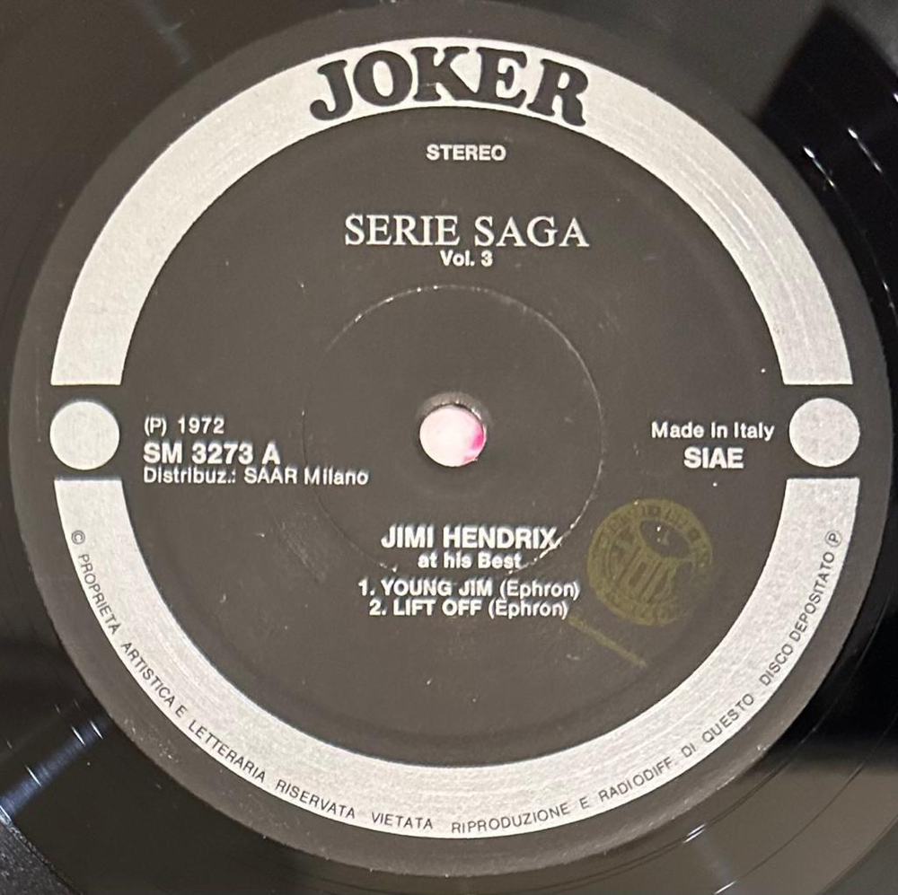 Jimi Hendrix At His Best (Volume 3) (Италия 1972г.)