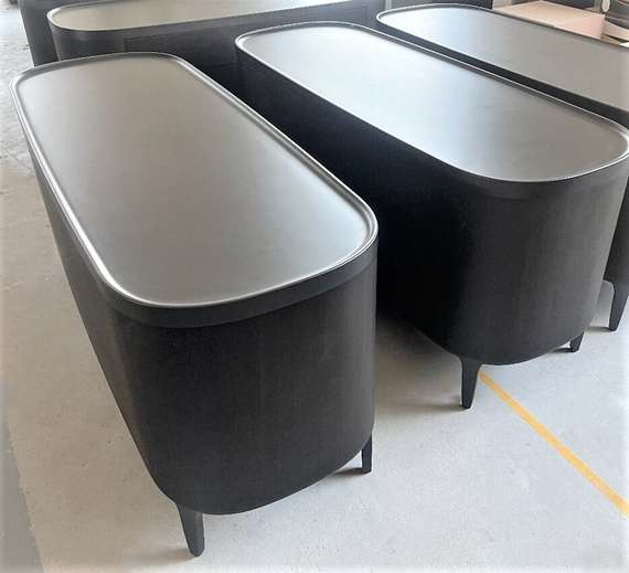 Комод с 3 ящиками Gentleman, 150х69 см, черный шпон дуба