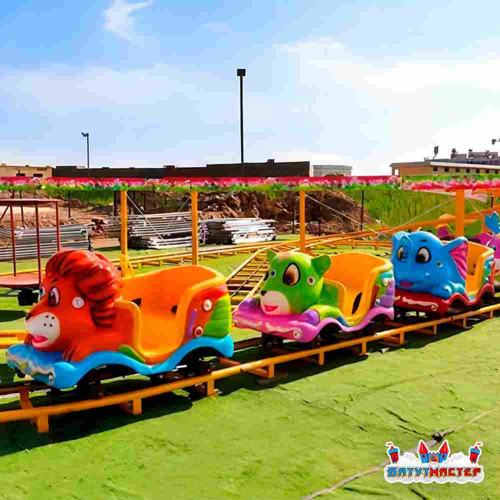 Большая катальная горка «Пушистый экспресс», 7 кабин 14 мест, 16×9×2 м