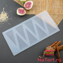 Силиконовый мат для отливки шоколада «Треугольники»