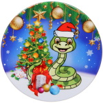 Подставка под кружку керамическая 10см «Милый змеёныш Айко»