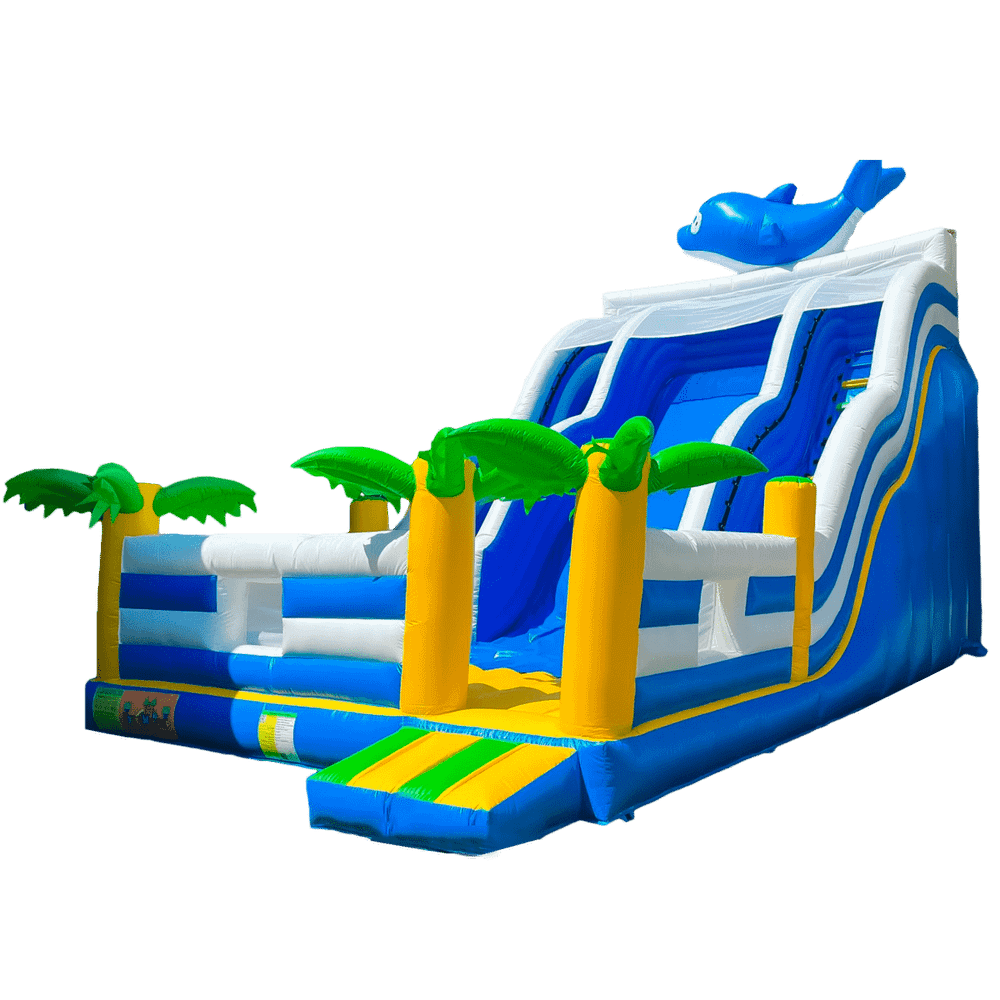 Большой надувной батут-горка «Волна - 3» 10*6*8 м.