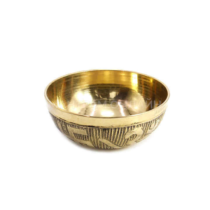 Подставка под сыпучие благовония и подсвечник латунь 7,5 см