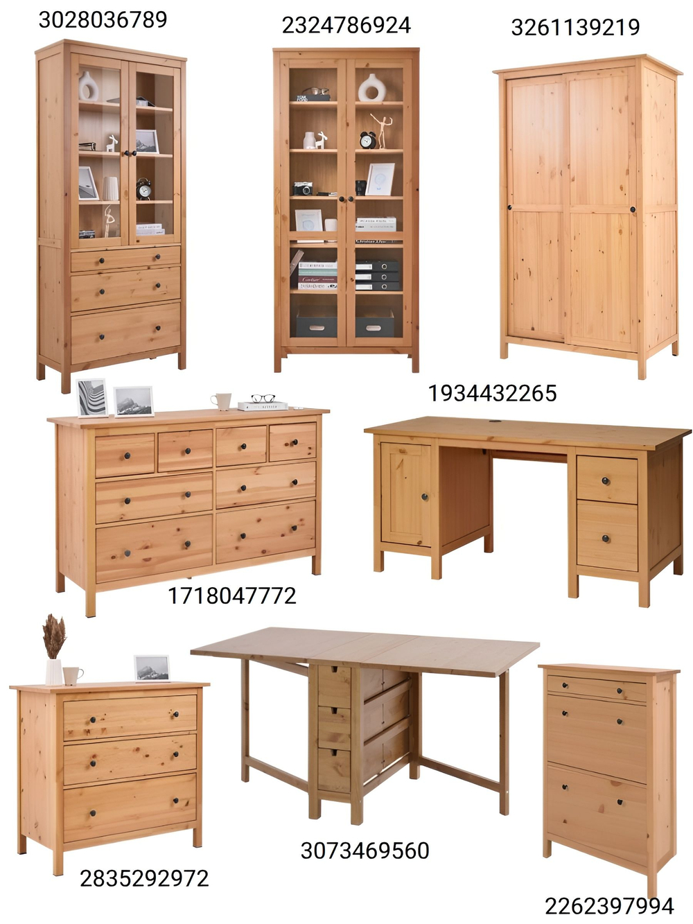 IKEA Шкаф с 3мя ящиками HEMNES стекло/стекло, 198х90х37, белый/св-коричневый, из массива дерева, КЫМОР (ХЕМНЭС ИКЕА), массив сосны