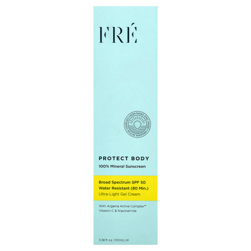 Fre, Protect Body, 100% минеральный солнцезащитный крем, SPF 50, 100 мл (3,38 жидк. унции)