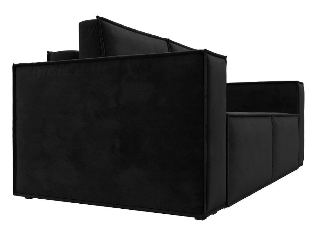 Диван прямой Куба мини, Черный, Велюр, 121876