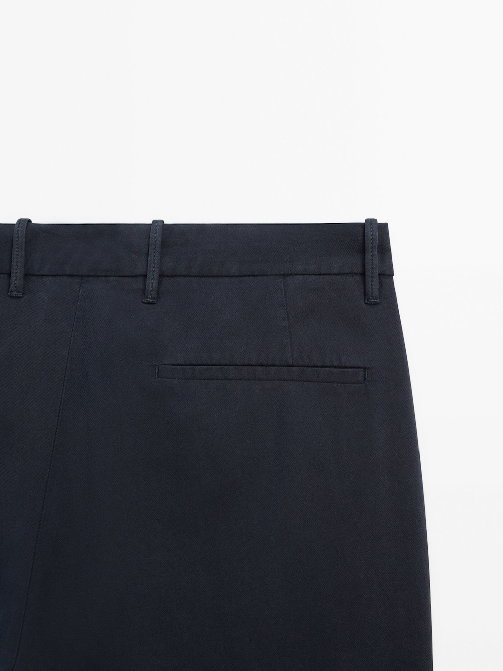 Massimo Dutti Зауженные брюки чинос из трикотина, темно-синий