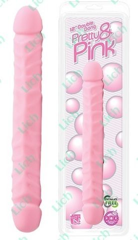 Розовый двухсторонний фаллос PINK   PRETTY