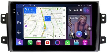 Магнитола Suzuki SX4 2006-2014 - FarCar 124M монитор 9.5" QLED на Android 14, TS18, CarPlay, 4G SIM-слот