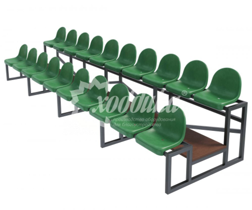 Трибуна двухрядная на 20 мест «Дабл-20»