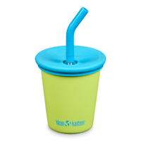 Детский стакан одностенный Klean Kanteen Kid Cup Straw Lid 10oz (296 мл) Juicy Pear с трубочкой