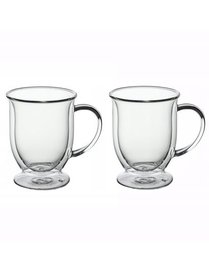 Набор стеклянных чашек 2 шт. 370 мл. Kamille KM 9014 с двойными стенками