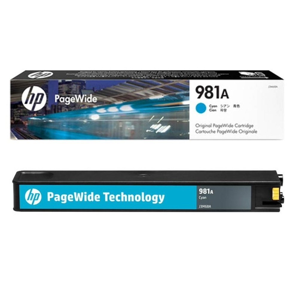 Картридж HP 981A (J3M68A) для PageWide E58650, Enterprise 556/586 голубой (6k)
