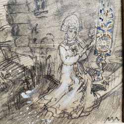 Ивашинцова (Ивашинцева) М. И. Улица древнерусского города. Смешанная техника. Начало XX в.