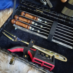 Шашлычный набор Кизляр с шампурами "Дипломат" №14, кейс из эко-кожи 30 предметов