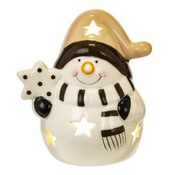 GAEM Фигурка декоративная "Снеговик" с подсветкой (LR44x2), L, L7,5 W6,5 H9 см