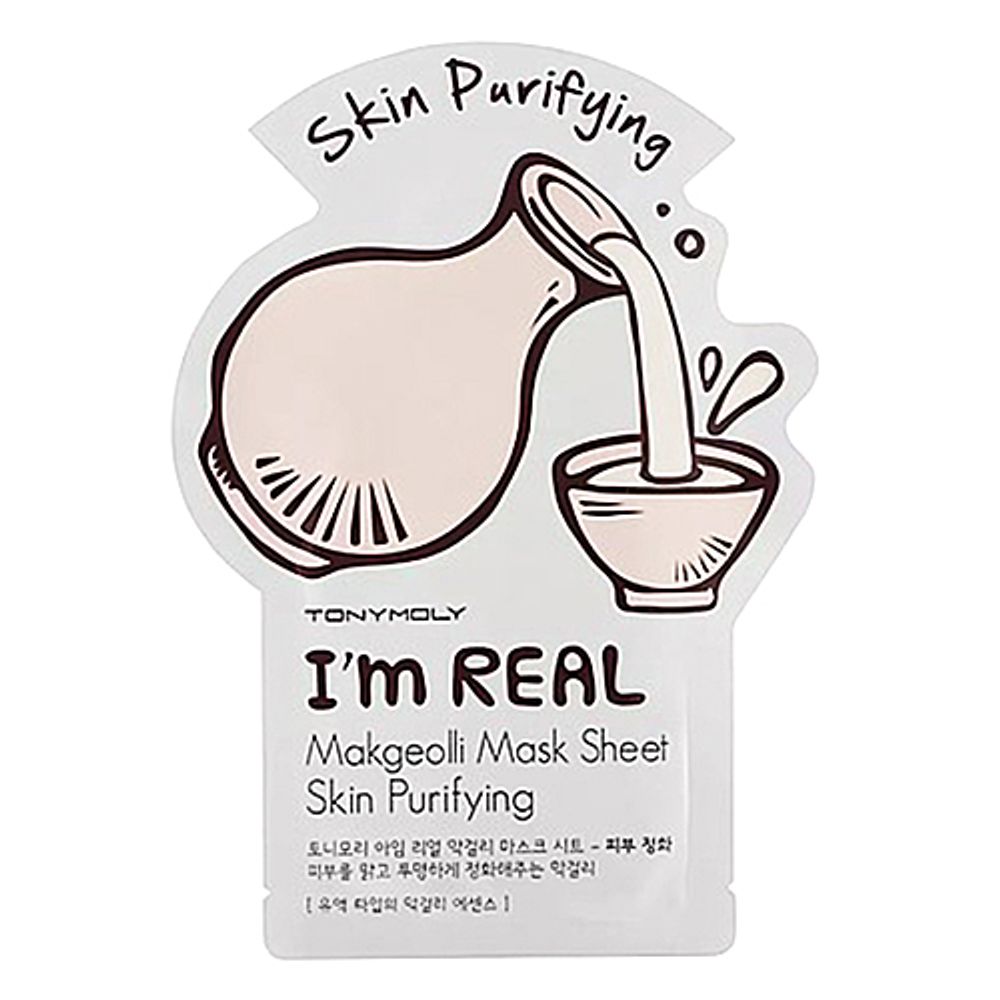 Tony Moly Маска для лица с макколи - Makgeolli mask sheet skin purifying, 21г