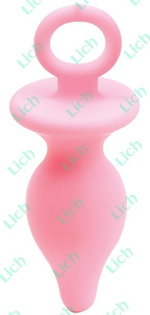 Розовая анальная пробка POP PLUGS large
