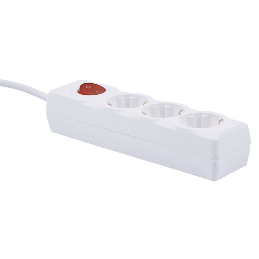 S-GCU3-2B WHITE Удлинитель серии Ultra. шнур 2м.. 3 гнезда. 16A. с-з. Белый. TM Uniel