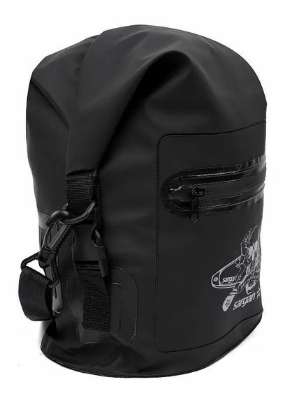 Гермосумка через плечо Sargan Скелетон-САП/Пляжка с доп.карманом 15 л черный