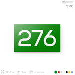Номер на дверь 276, табличка на дверь для офиса, квартиры, кабинета, аудитории, склада, зеленая 120х70 мм, Айдентика Технолоджи