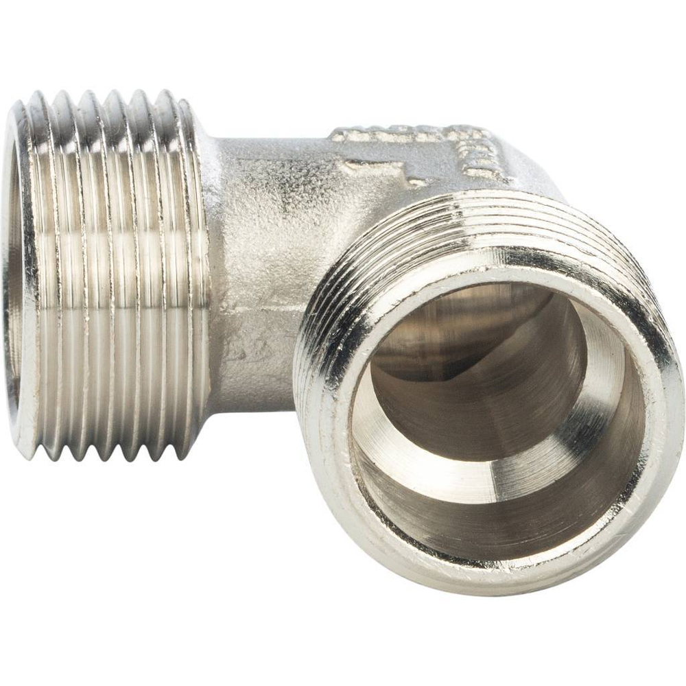 Угольник STOUT никелированный 3/4" НР/НР