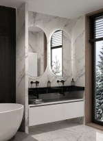 Тумба с раковиной Armadi Art Flat 100 белый глянец