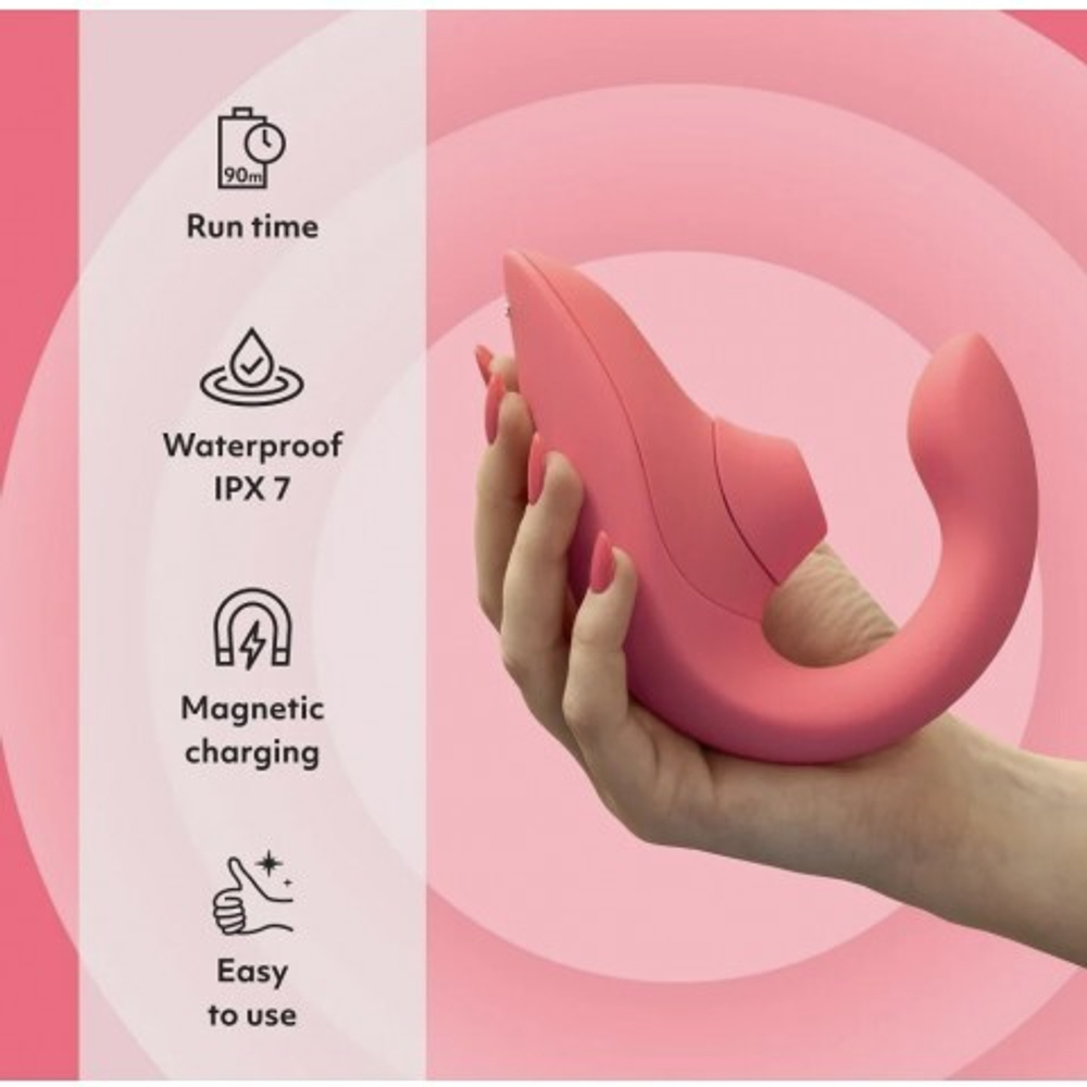 Бесконтактный клиторальный стимулятор Womanizer Blend, розовый