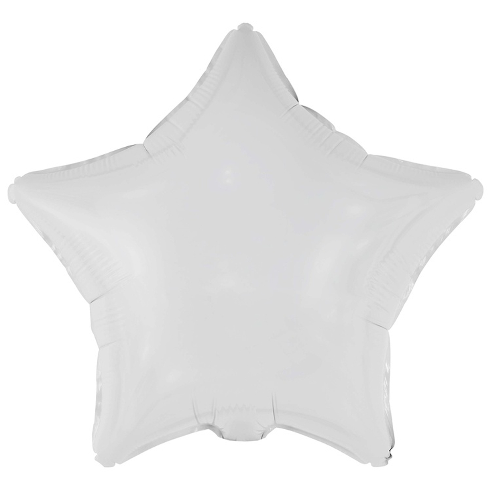 Шар фольгированный Звезда 46 см (Белый)