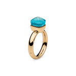 Кольцо Qudo Firenze aqua 16.5 мм 610076/16.5 BL/G