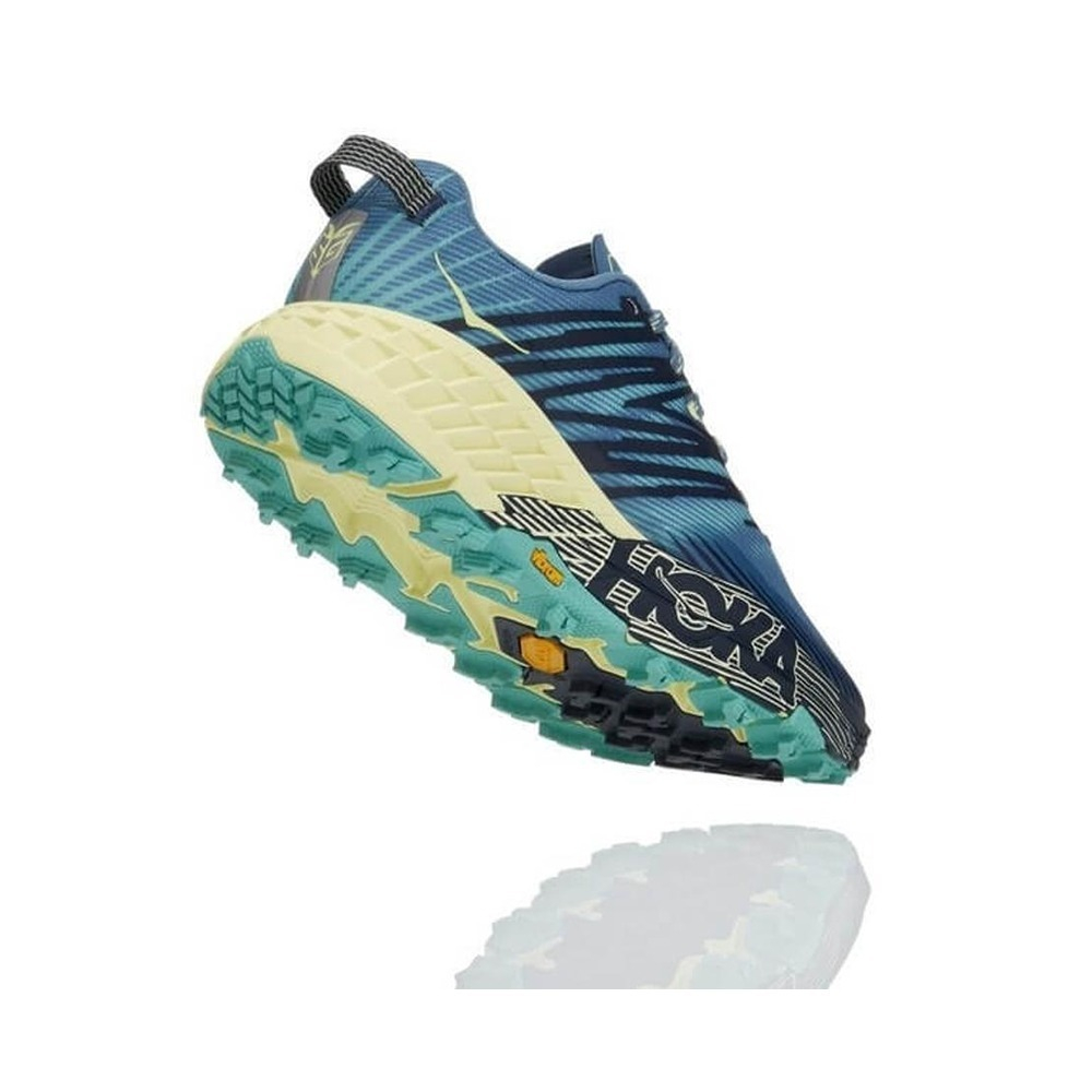 Кроссовки женские HOKA W SPEEDGOAT 4 Provincial Blue/Luminary Green