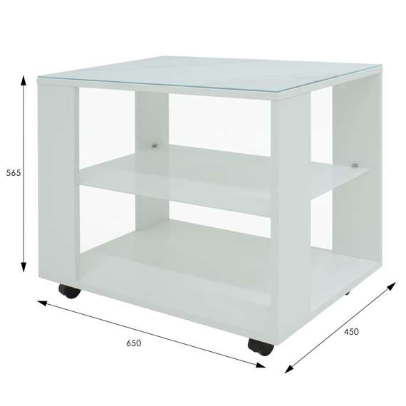 Стол журнальный BeautyStyle 5 белый/Luminar 189