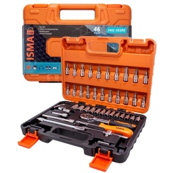 Набор инструмента 46пр. 1/4''(6-гран.)(4-14мм) ISMA ISMA-2462-5 EURO