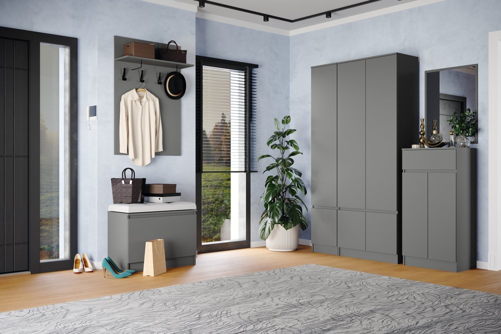 Прихожая Мэнкс комплект №3 графит серый