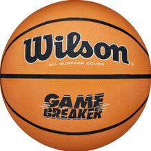 Мяч баск. WILSON GAMEBREAKER BSKT OR, WTB0050XB7, р.7, резина, бут.камера, оранжево-черный