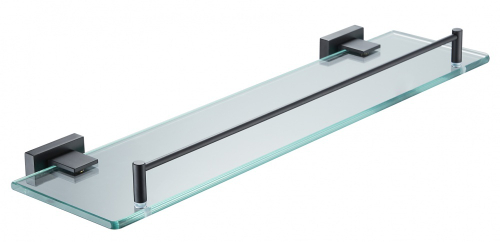 5021-C Полка стеклянная 1-ярусная  (ЧЕРНЫЙ) ViEiR  (10/1шт)